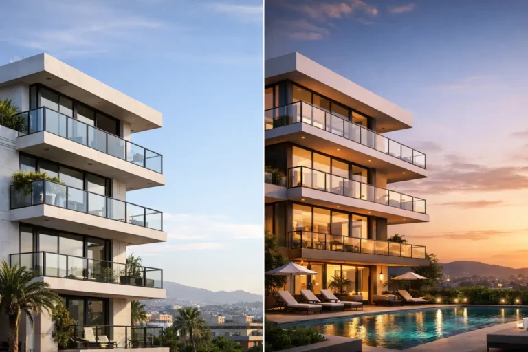 Fotografía arquitectónica vs render inmobiliario
